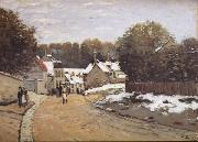 Alfred Sisley Early Snow at Louveciennes oil painting on canvas